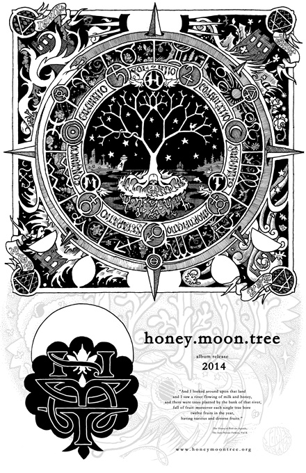 honey.moon.tree CD release poster 2014